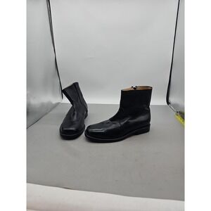NEW MENS HITCHCOCK BLACK LEATHER CHELSEA BOOTS SZ 7 E  Side Zip EUC